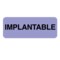 Nevs Label, "Implantable" 7/8" x 2-1/4" Lavender w/Black CS-10444 - alternate 1